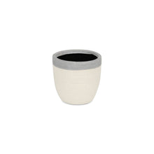 Load image into Gallery viewer, Crackle Round Pot Planter - Gray / Ivory
