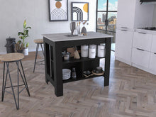 Load image into Gallery viewer, 41" Kitchen Island With Storage - Ivory / Black
