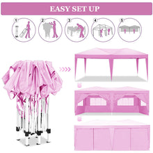 Load image into Gallery viewer, 10'X20' Ez Pop Up Canopy Outdoor Portable Party Folding Tent With 6 Removable Sidewalls + Carry Bag + 4 Pieces Weight Bag
