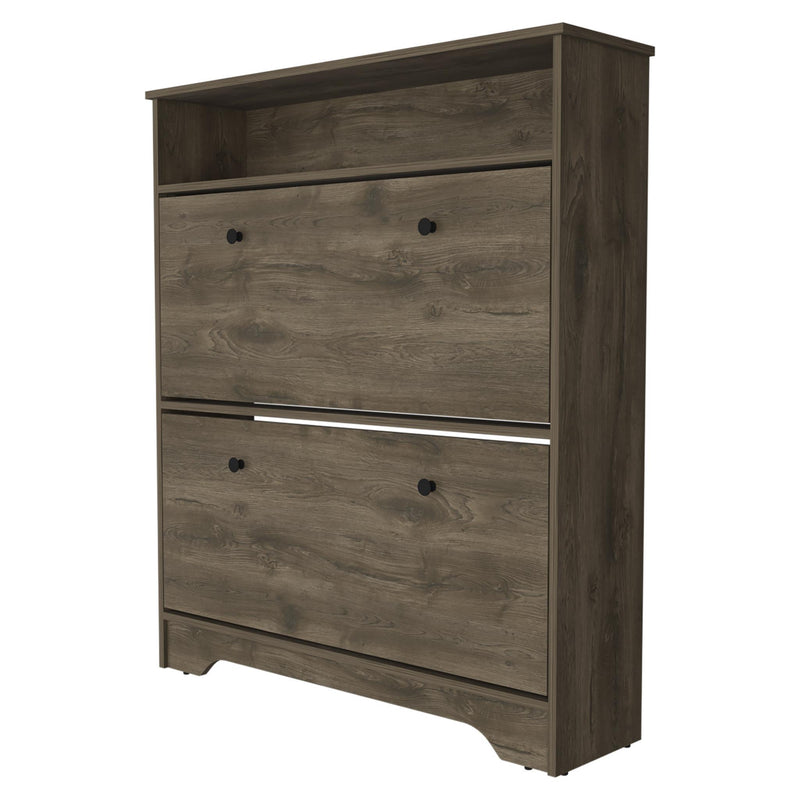 Twelve Pair Shoe Rack - Dark Brown