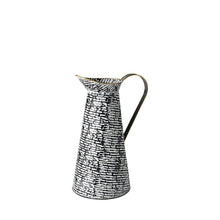 Load image into Gallery viewer, Abstract Cylinder Jug Vase - Black / White
