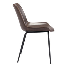 Load image into Gallery viewer, Faux Leather Dining Side Chairs (Set of 2) - Brown
