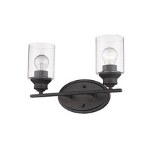 Load image into Gallery viewer, Two Light Wall Light With Clear Glass Shade - Bronze
