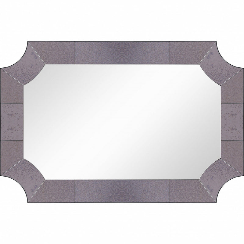 35" Novelty Glass Framed Accent Mirror - Gray