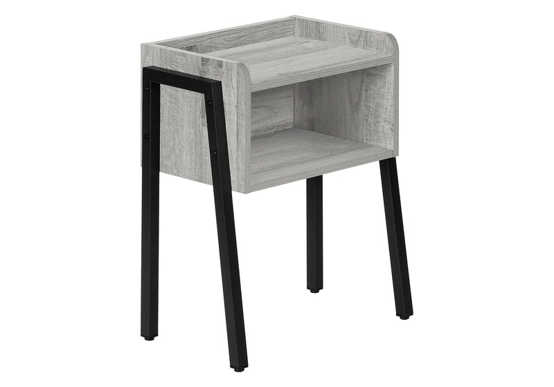 Rectangular Metal Accent Table - Gray And Black