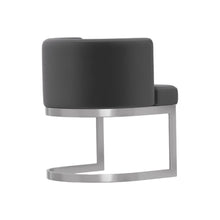 Load image into Gallery viewer, Upholstered Fabric Wing Back Dining Side Chair - Gray / Silver
