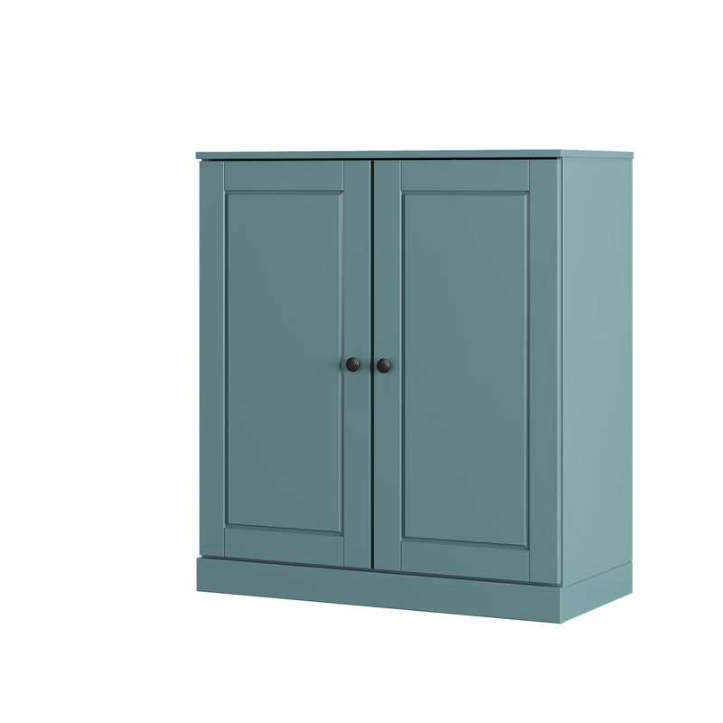 Twenty Pair Solid Woodshoe Storage Cabinet (752364) - Aqua