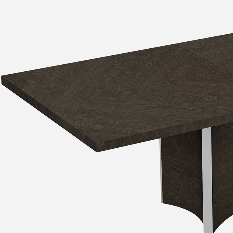 99" Solid Wood Dining Table - Gray / Brown
