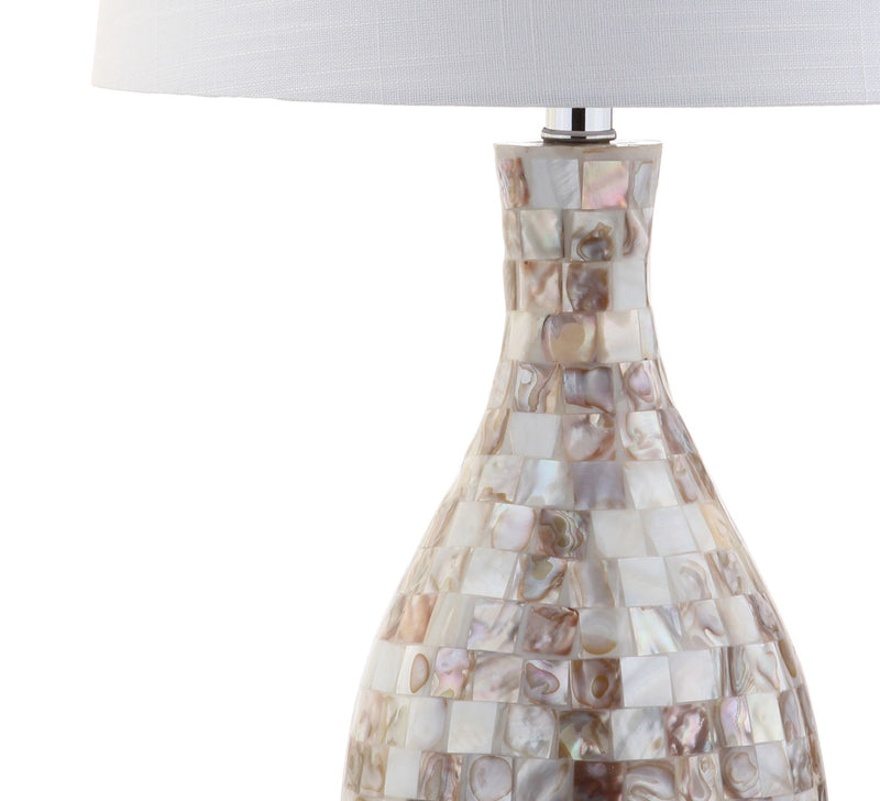 Novelty Table Lamp With Drum Shade - Ivory / Beige / White