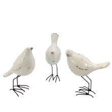 Load image into Gallery viewer, Fabric Bird Statue Tabletop Sculpture (Set of 3) - Black / White
