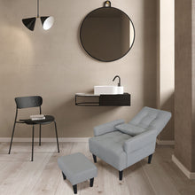 Load image into Gallery viewer, Living Room Sofa Single Chair And Ottoman, Modern Multi-Function Fabric Living Room Sofa Lounge Chair Bed And Stool. Soft Leisure Single Chair Adjustable Into 5 Angles With Sofa Bed
