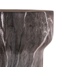 Load image into Gallery viewer, Round Geometric Outdoor End Table - Marble
