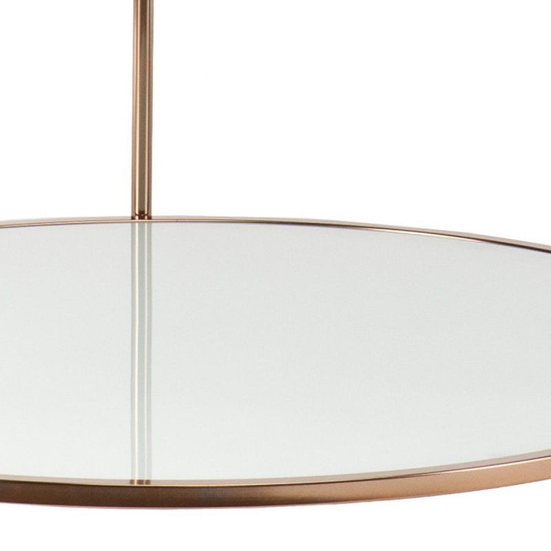 Glass With Iron Round Coffee Table - Clear / Gold