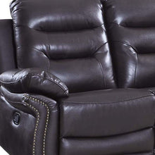 Load image into Gallery viewer, With Black Legs Faux Leather Sofa - Brown
