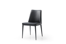 Load image into Gallery viewer, Faux Leather Dining Parsons Chair - Black

