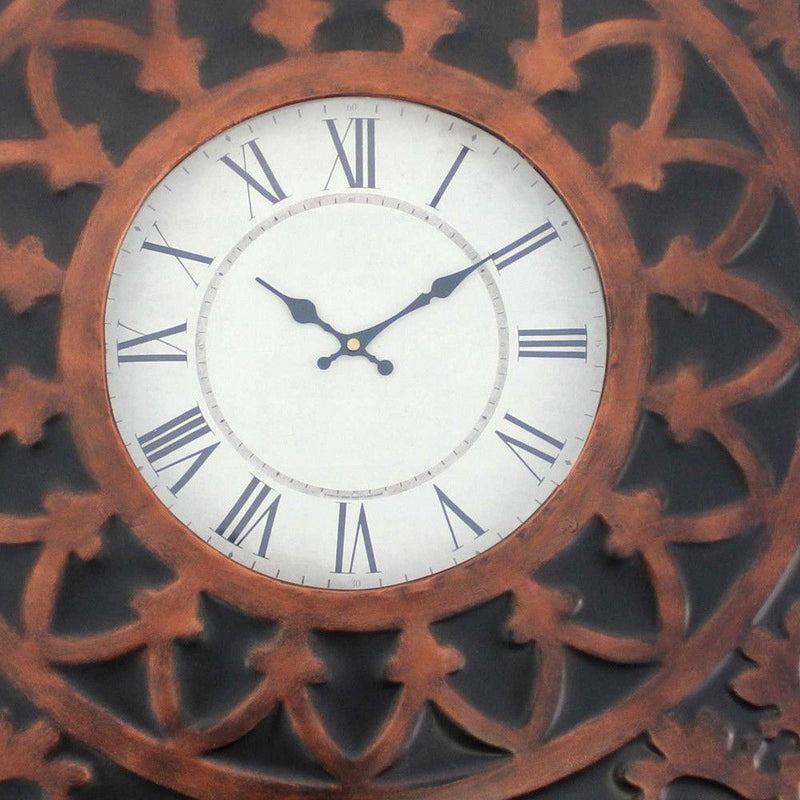 Square Analog Wall Clock - Bronze