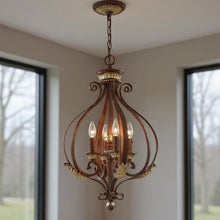 Load image into Gallery viewer, 27" Four Light Dimmable Chandelier With Shades - Bronze
