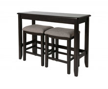 Load image into Gallery viewer, Brown UpholsteRed / Solid Wood Backless Bar Chair - Light Gray / Dark
