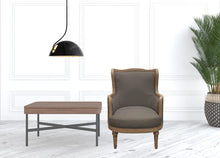 Load image into Gallery viewer, Linen Solid Color Arm Chair - Gray
