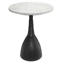 Load image into Gallery viewer, Marble Round End Table - Black
