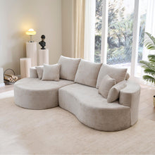 Load image into Gallery viewer, 2 Piece Fabric Cloud Curved Sectional Sofa With Chaise For Living Room
