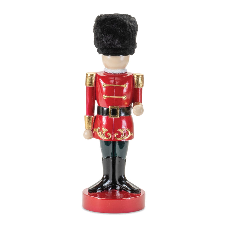 Poly Christmas Nutcracker Figurine - Black / Red