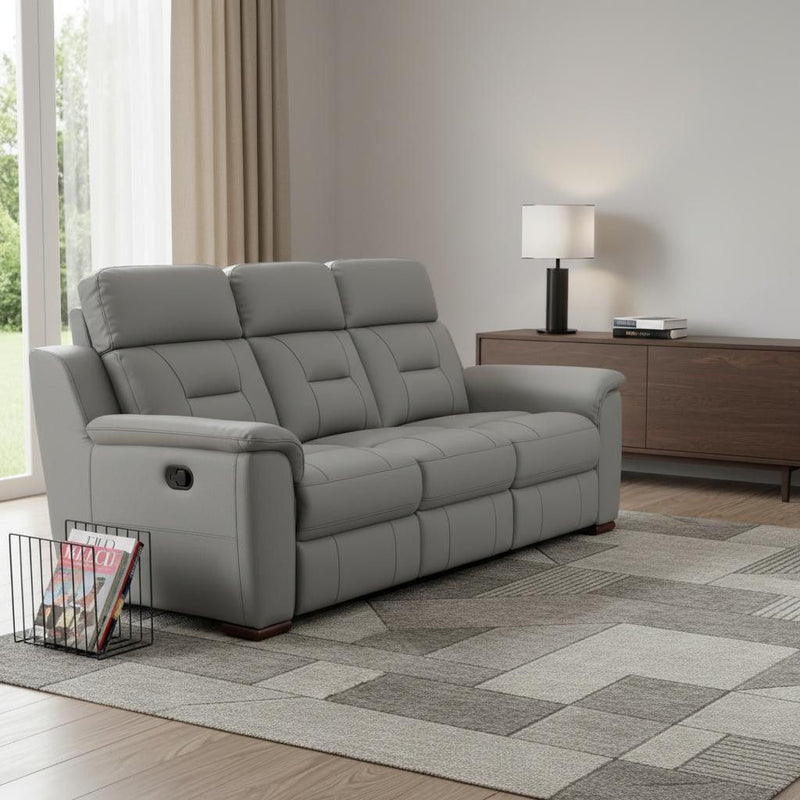 Fascinating Leather Reclining Chair - Gray