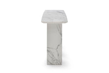 Load image into Gallery viewer, Genuine Marble And Stone Three Leg Console Table - White
