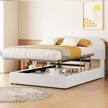 Load image into Gallery viewer, Upholstered Platform Bed With Hydraulic Storage System
