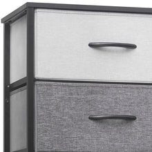 Load image into Gallery viewer, Steel And Fabric Six Drawer Chest - Gray / Black
