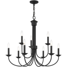 Load image into Gallery viewer, Nine Light Dimmable Chandelier With Shades - Black
