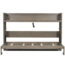 Load image into Gallery viewer, Murphy Bed With Desk, LED Light And USB Charging Station
