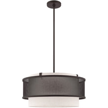 Load image into Gallery viewer, 18" Four Light Dimmable Chandelier With Shades - Bronze
