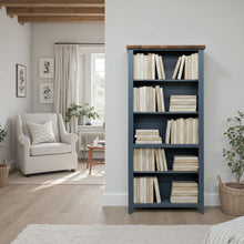 Load image into Gallery viewer, 5 Shelf Bookcase - Blue Denim / Whiskey
