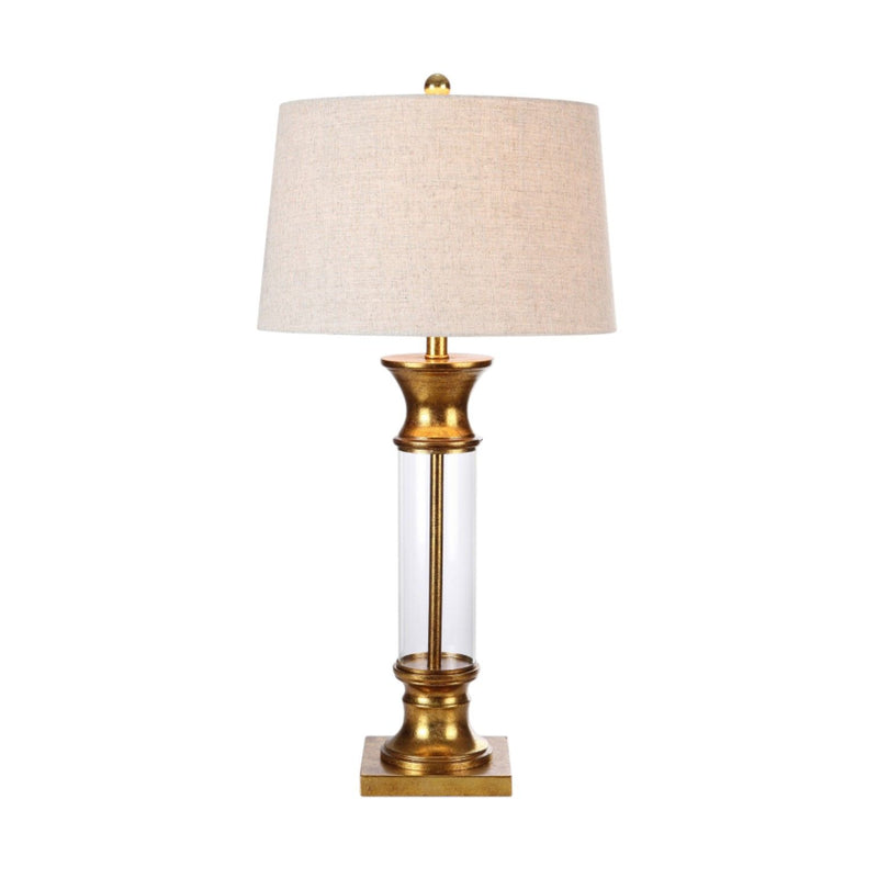 Novelty Table Lamps With Drum Shades (Set of 2) - Gold