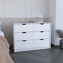 Load image into Gallery viewer, 42" Six Drawer Double Dresser - White
