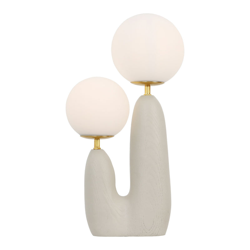 Globe Globe Lamp - White / Light Gray / Brass