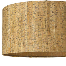 Load image into Gallery viewer, Cork Shade Modern One Light Hanging Pendent Lamp - Matte Black / Gold
