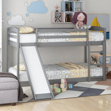 Load image into Gallery viewer, Twin over Twin Bunk Bed with Convertible Slide and Ladder , Gray(Old SKU:WF281725AAE)
