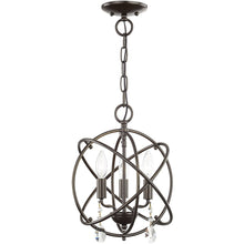 Load image into Gallery viewer, 14" Three-Light Dimmable Chandelier With Shades - Bronze
