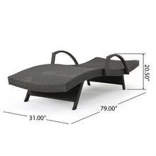 Load image into Gallery viewer, Salem - Contemporary Wicker Chaise Lounge With Arm, Weather Resistant

