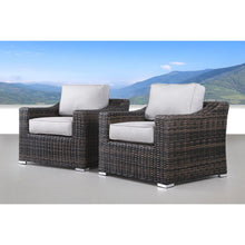 Load image into Gallery viewer, Modern Patio Chair With Cushions (Set of 2) - Brown
