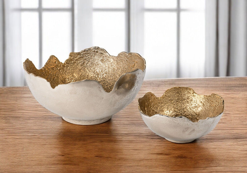 Decorative Bowls (Set of 2) - Gold / Silver