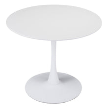 Load image into Gallery viewer, 35" Steel Pedestal Base Dining Table - White
