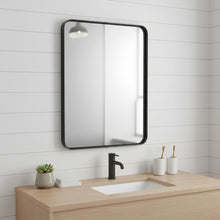 Load image into Gallery viewer, 39" Metal Floating Framed Bathroom Vanity Mirror - Black
