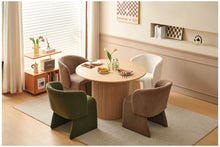 Load image into Gallery viewer, Modern Accent Chair Brown Single Sofa Chair, Upholstered Side Chair Teddy Comfy Chair For Dining Room / Bedroom / Living Room / Reception
