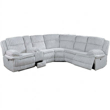 Load image into Gallery viewer, U-Shaped Sectional Sofa With Console Cup Holder, Storage Drawer, Manual Reclining
