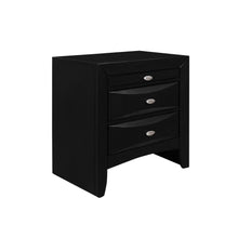 Load image into Gallery viewer, Nightstand With 2 Chambered Drawer - Black
