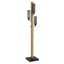 Load image into Gallery viewer, Three Light Traditional Shaped Floor Lamp With Black Novelty Shade - Brown
