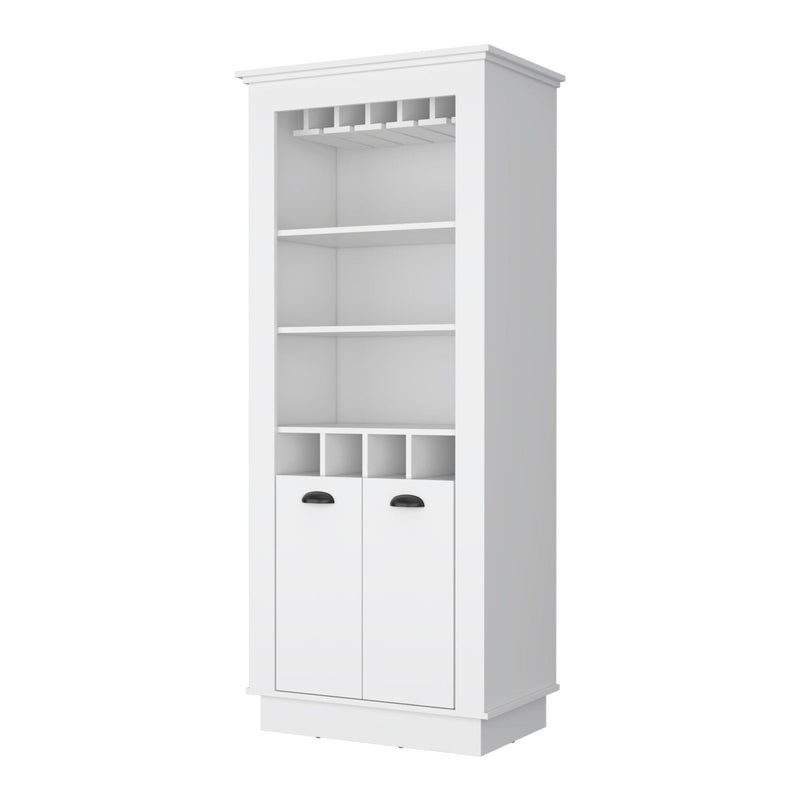 Bar Cabinet With Wine Storage - White